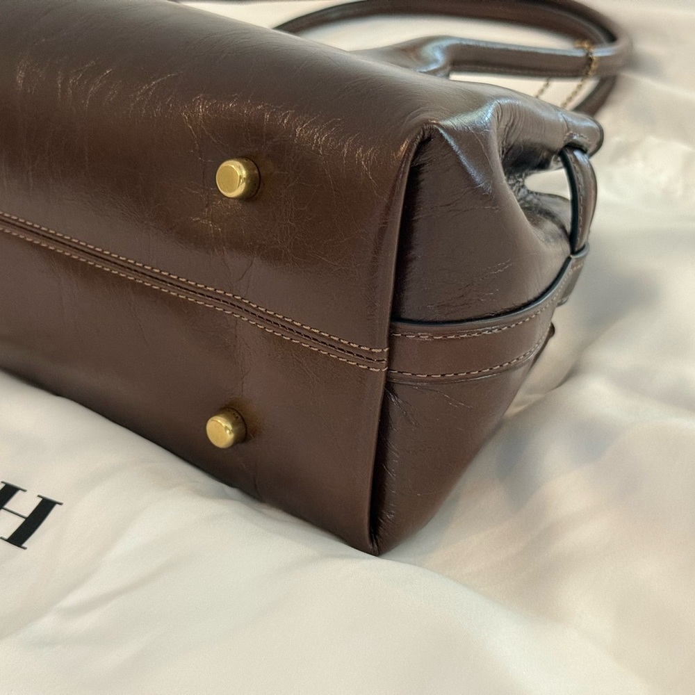 Coach Empire Carryall Bag 34 Glazed Leather Brass/Maple - Picture 10 of 16